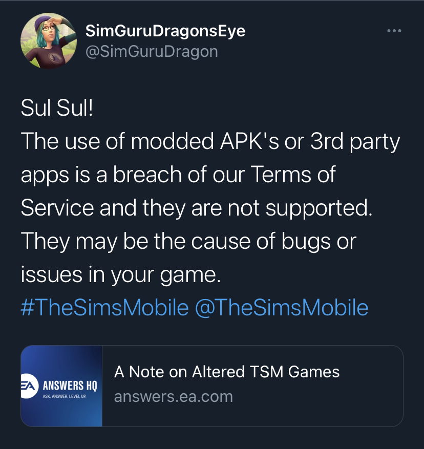 Re: The Sims 4 - Update on Supported Systems - Answer HQ
